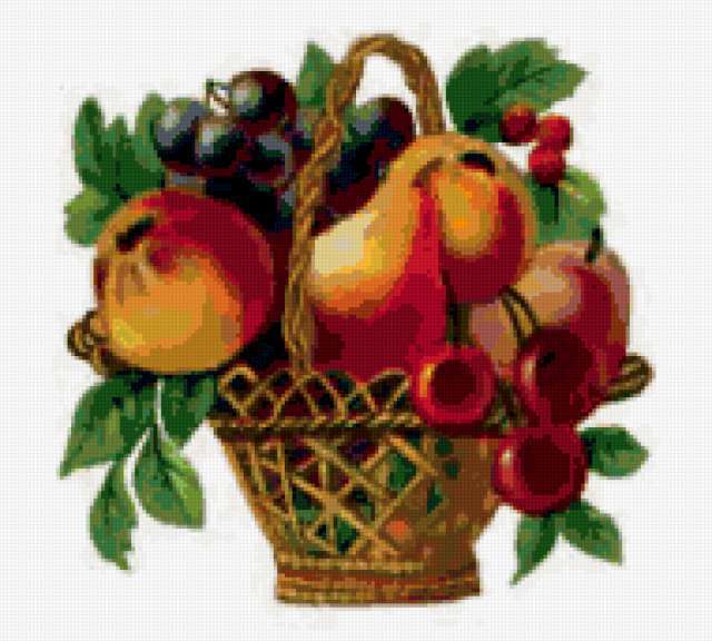 Схема вышивки «Корзина фруктов» (№1870699)